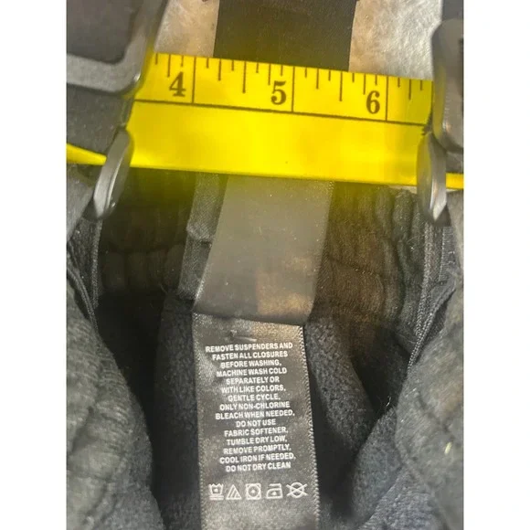 Gerry Black Ski Snow Bib Overalls Pants‎ with Suspenders Kids XS 5 6 Waterproof - Picture 6 of 9